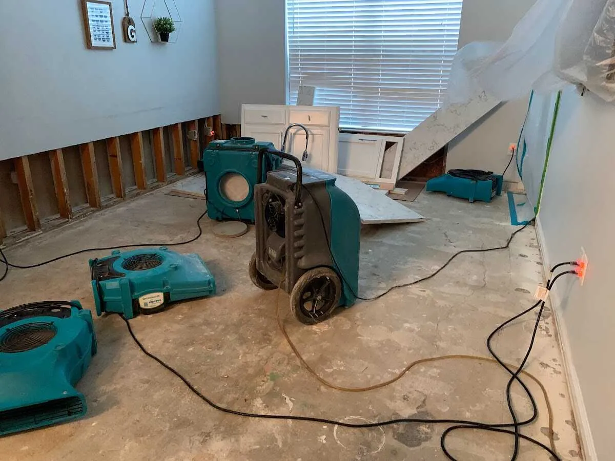 Dehumidifier in flood-cut room for Water Extraction & Removal in Grand Island
